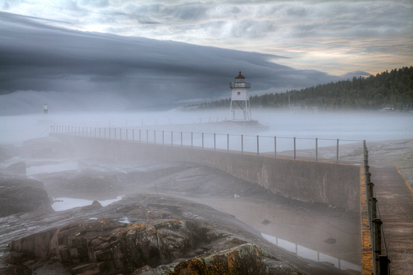 Fog coming in at Grand Marais Lighthouse #2