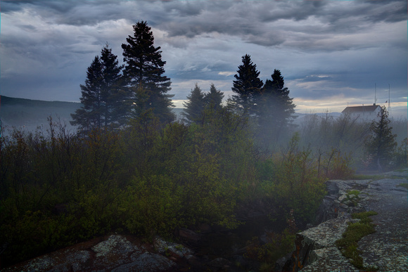 Fog coming in a Lighthouse Point, Grand Marais