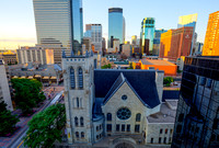 Minneapolis Skyline with Westminster Church from the 1220 building #8